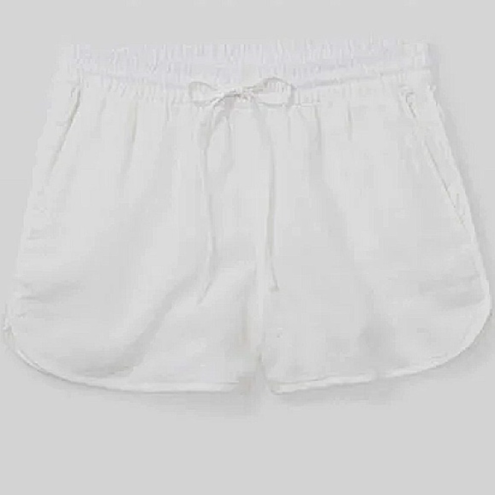 Club Monaco White Linen Jog Short